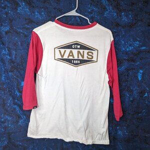 Vans Off The Wall Womens Baseball Tshirt Size L